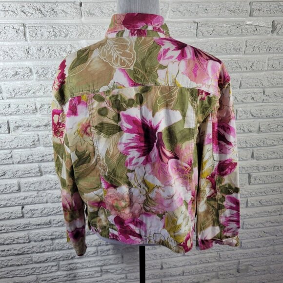 Caribbean Joe Womens Jacket Extra Large XL Blazer Cotton Blend Pink SWE6E - Picture 6 of 8